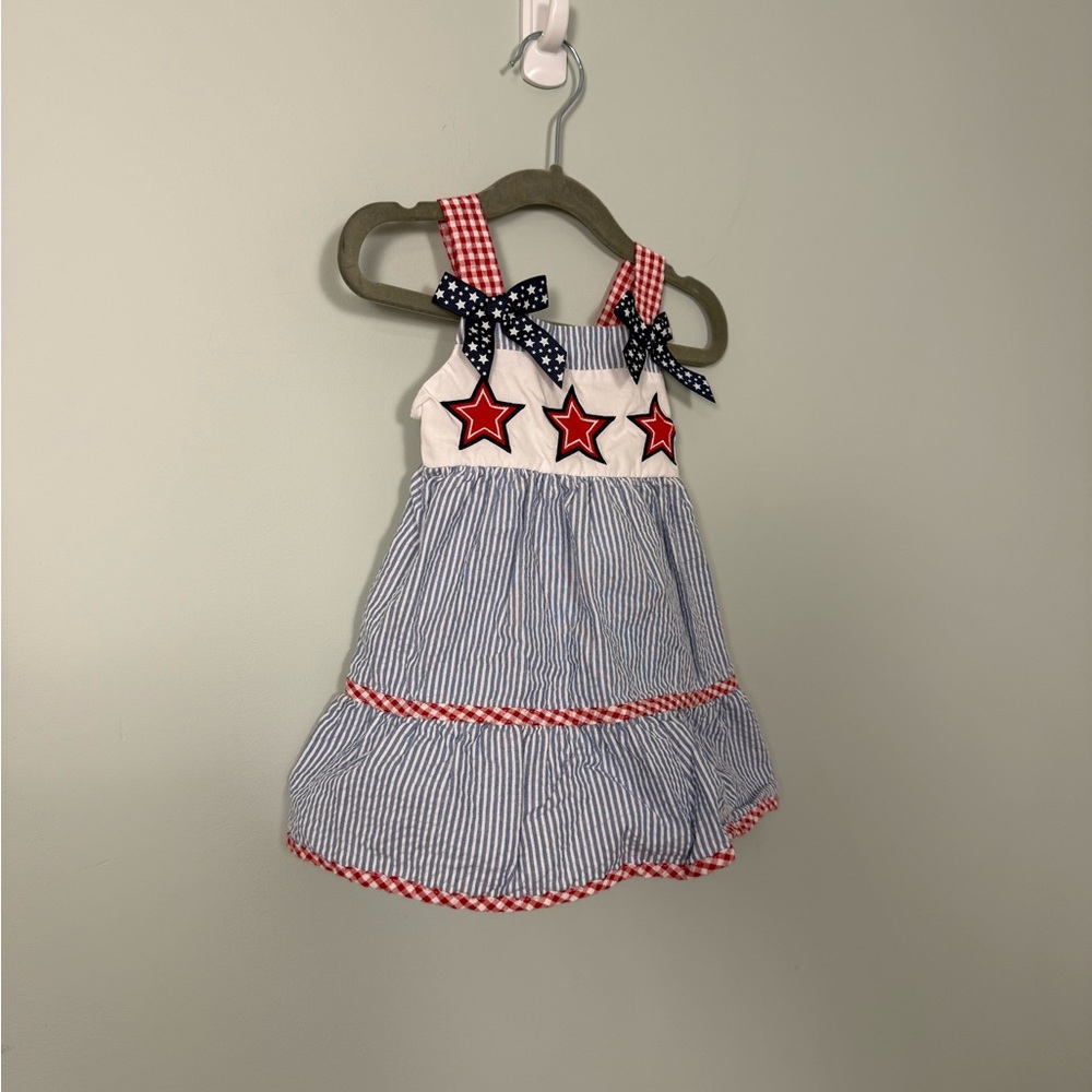 Girls Patriotic Star Dress Size 18 Months